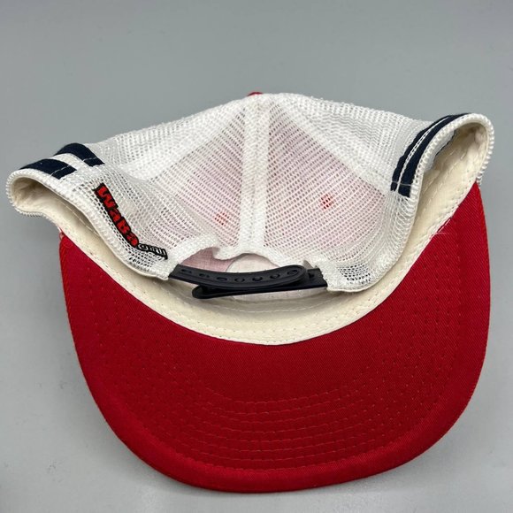 Los Angeles LA Angels MLB Sixth Man Trucker Hat Snap back Cap Red White Men - Picture 6 of 8